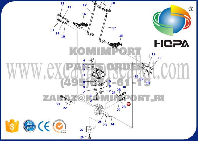 206-06-61130 sensor del interruptor de presión 2060661130 para KOMATSU PC200-7