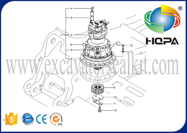 Equipos de reparación hidráulicos del motor HZZC-M2X170CHB VOE14524190 del oscilación de EC290BLC