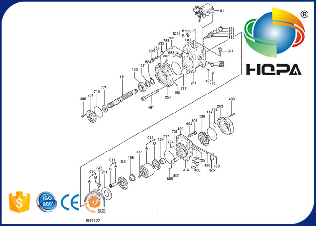Aceite de sello mecánico de 0682325 marcos para HITACHI EX1200-6 EX1800-3